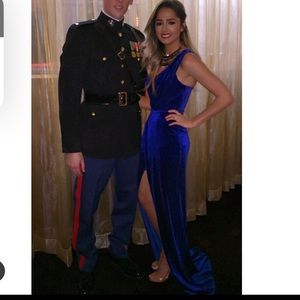 Blue Velvet Gown